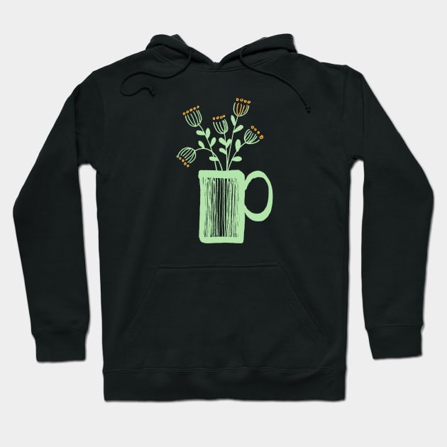 Plant2 Green - Full Size Image Hoodie by Paloma Navio